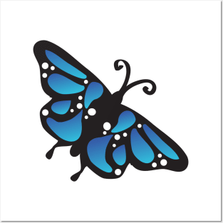 Blue Butterfly Posters and Art